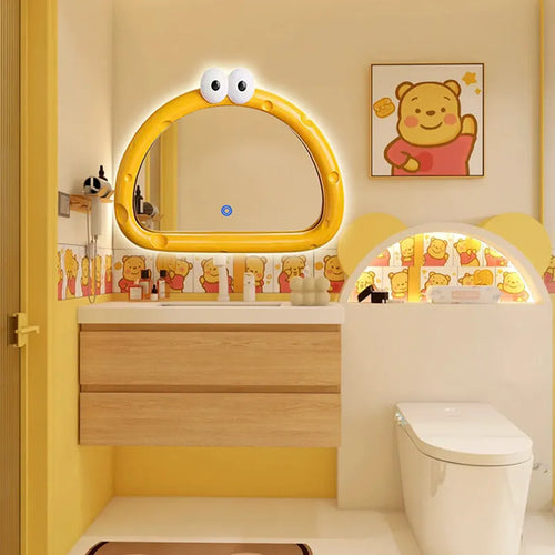 Cute Modern Mirror Bathroom Decoration Art Vanity Shower Aesthetic Irregular Makeup Mirror Hanging Funky Spiegels Home Products