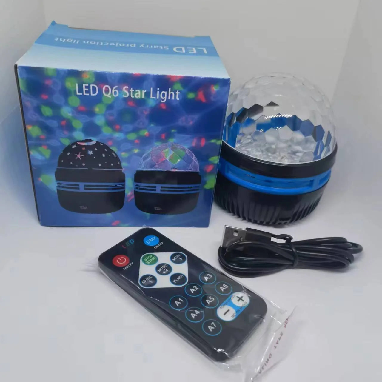 Galaxy Projector Aurora USB 360 Rotating RGB Night Light Remote