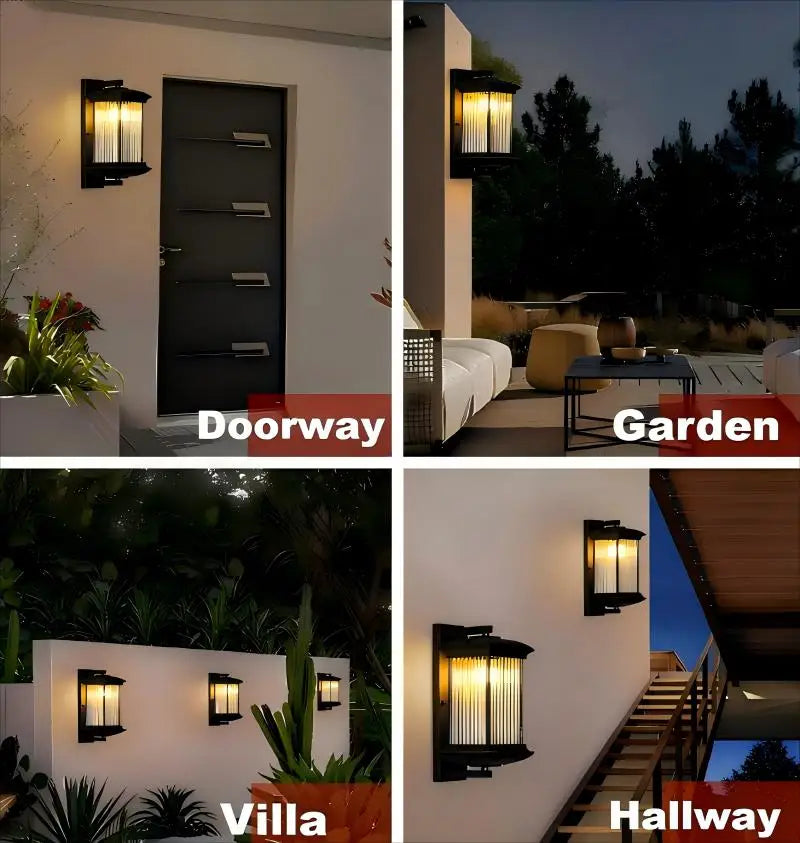 Vintage Waterproof LED Outdoor Wall Light for Porch & Garden Decor