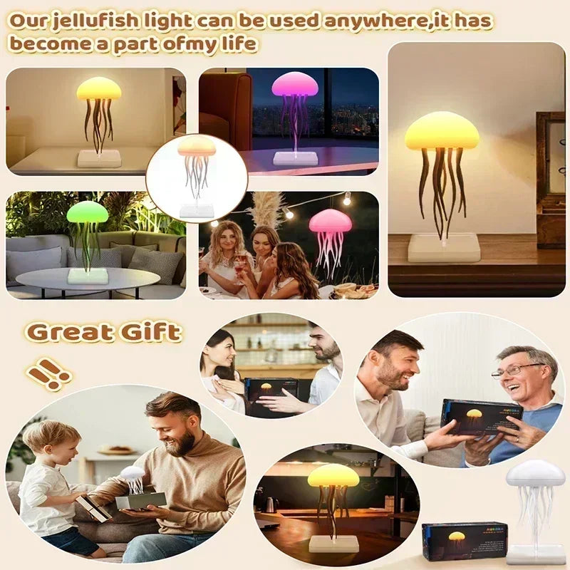 Jellyfish Bedroom Lamp LED Night Light with Voice Control