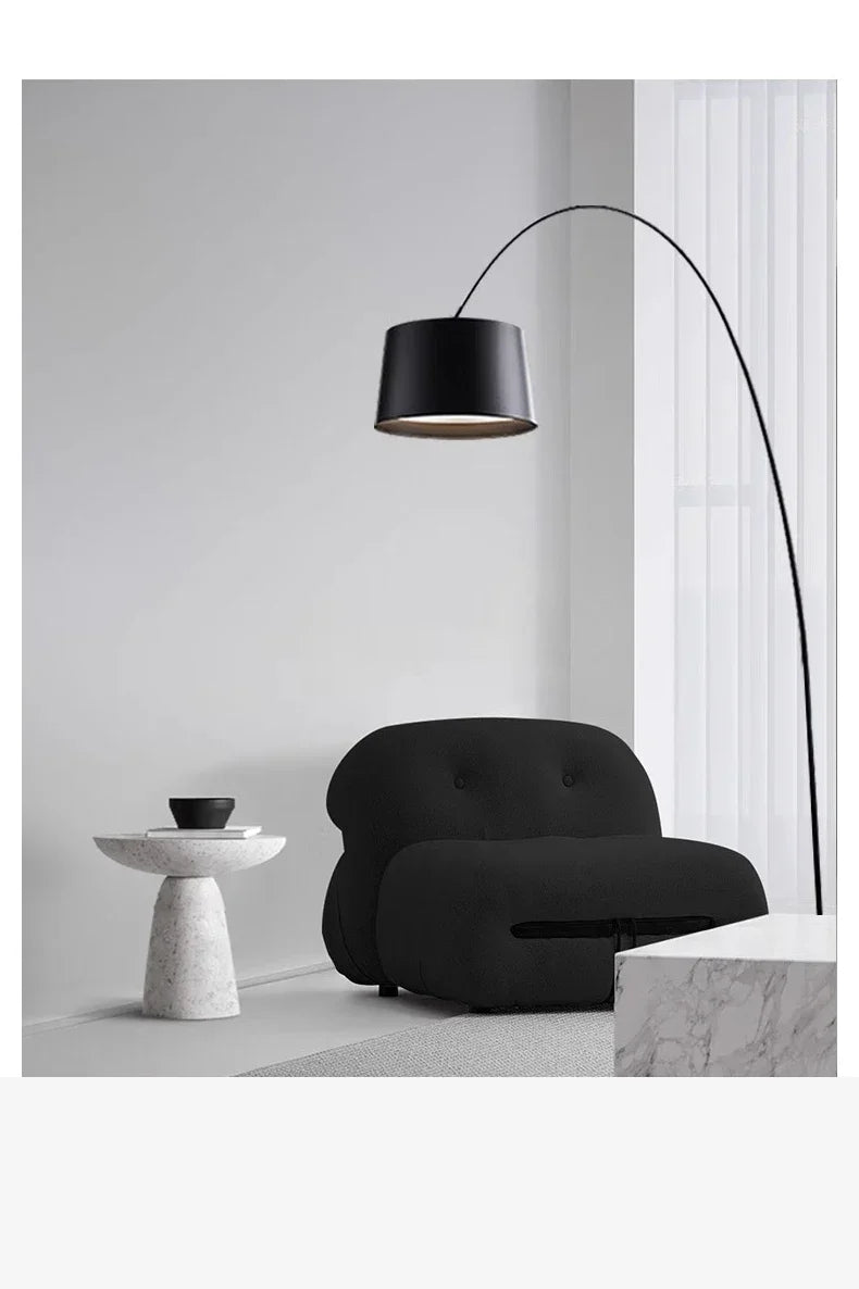 Nordic Minimalist Floor Lamp Arc Bedroom Living Room Floor Lamps Sofa Study Fishing Lamp Room Decoration Lighting Vertical Light