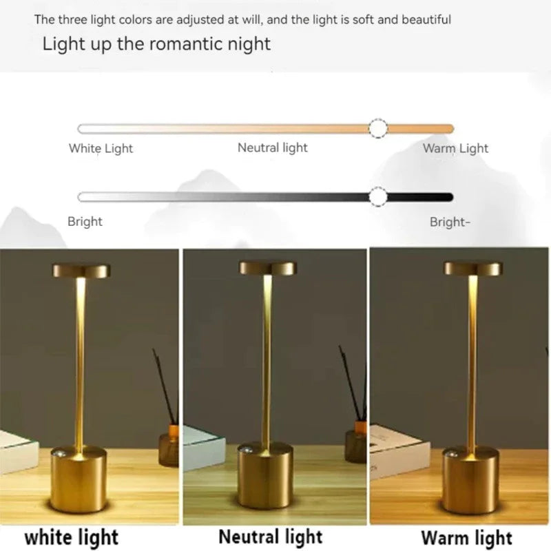 LED Table Lamp Touch Sensor Rechargeable Wireless Night Light