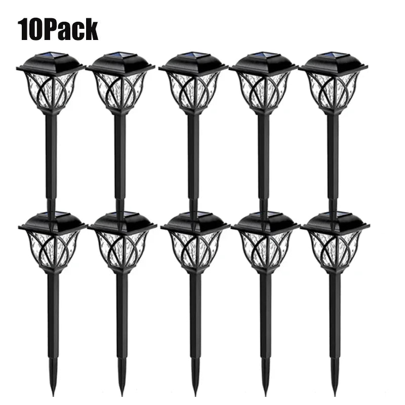Solar Yard Lights Outdoor Waterproof LED Pathway Lights 1-10 Pack