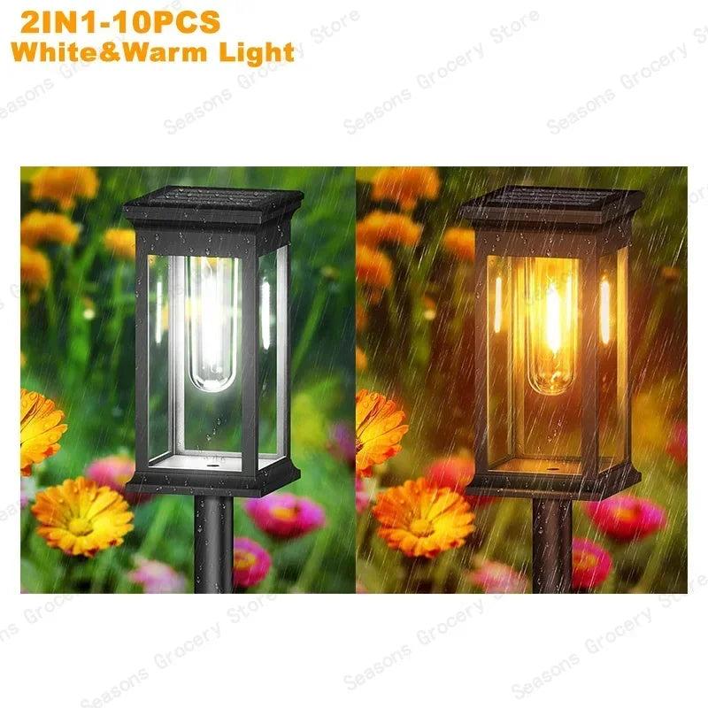 Solar LED Pathway Lights Waterproof  for Garden & Driveway Paths
