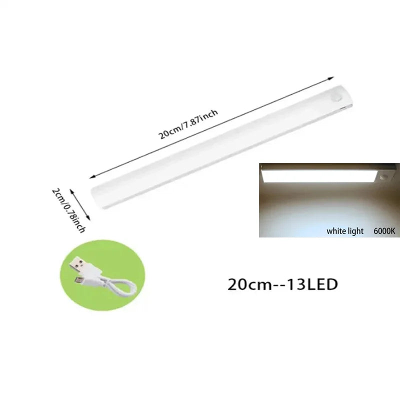 Under Cabinet Motion Sensor Light Rechargeable LED Strip Kitchen Light