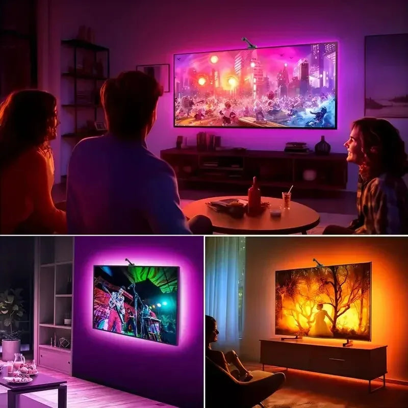 TV Backlight Strip Color Pickup RGBIC LED Strip Lights for 55-75 inch Screens Smart Sync Gaming Room Decor Atmosphere Lights