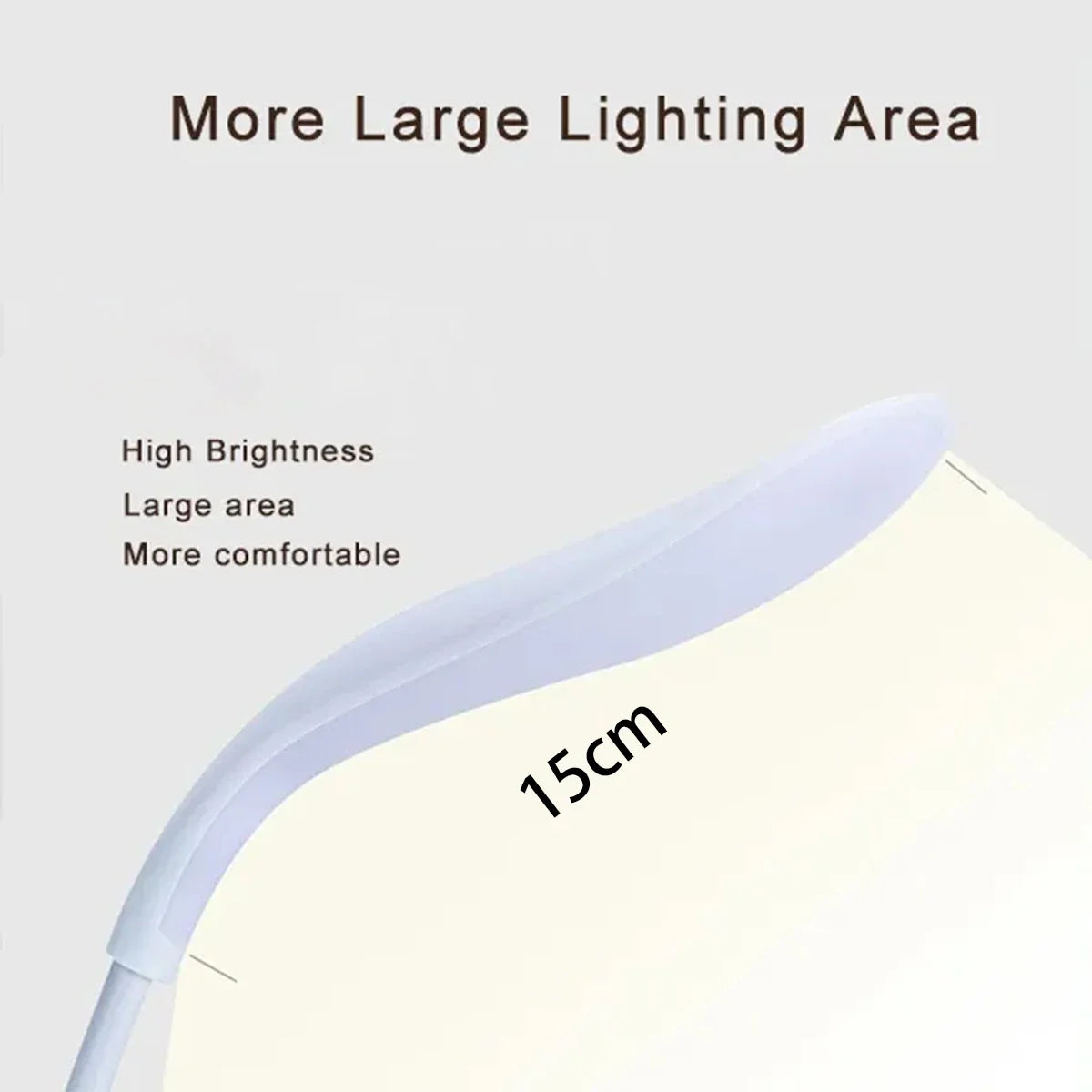 Modern LED eye care desk lamp with USB charging and touch dimming on a study desk.