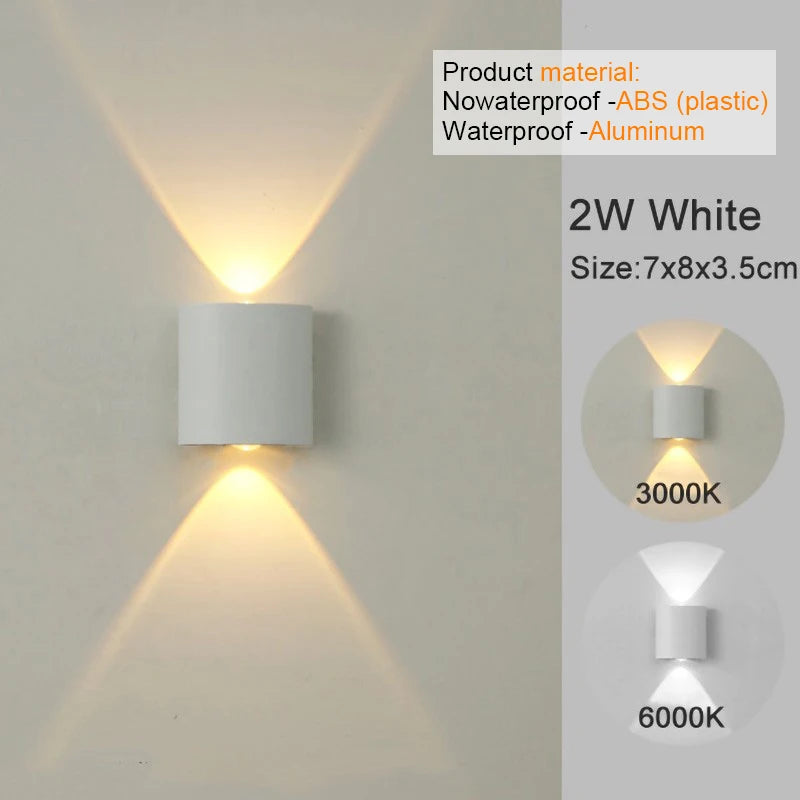 LED Wall Sconces Modern Lamp, White Up Down Wall Mount Lights for Living Room Hallway Bedroom Decor