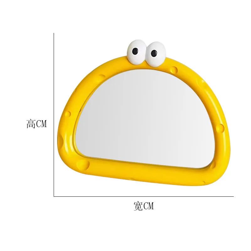 Cute Modern Mirror Bathroom Decoration Art Vanity Shower Aesthetic Irregular Makeup Mirror Hanging Funky Spiegels Home Products