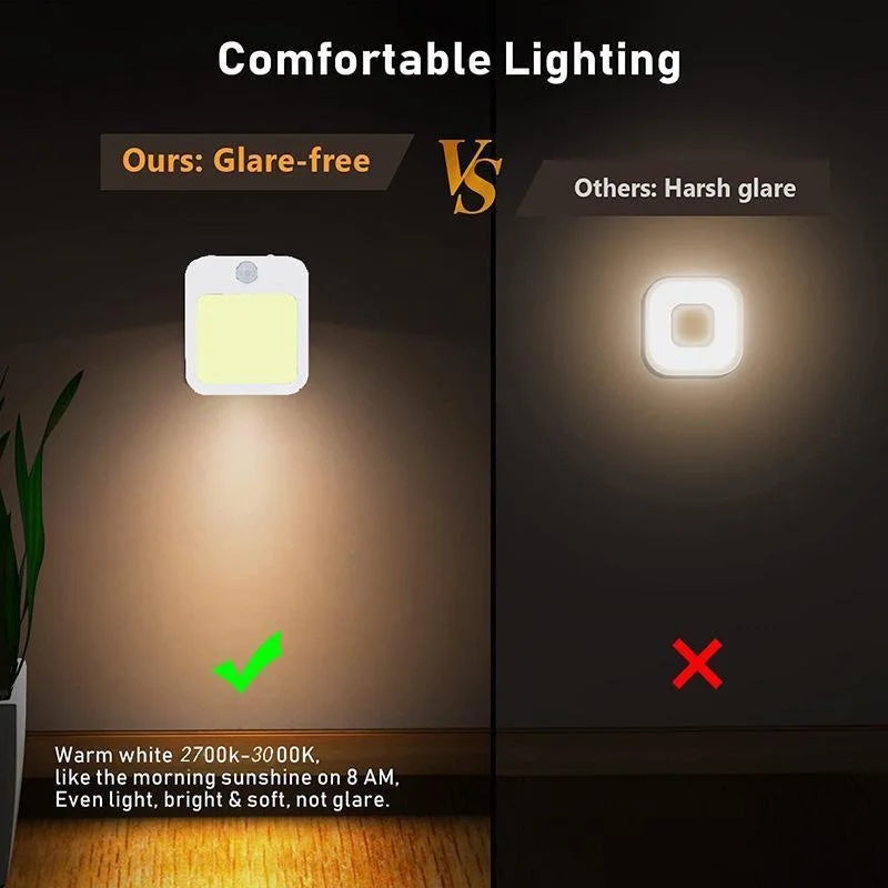 Motion Sensor Night Light EU Plug Dimmable LED Cabinet Lamp