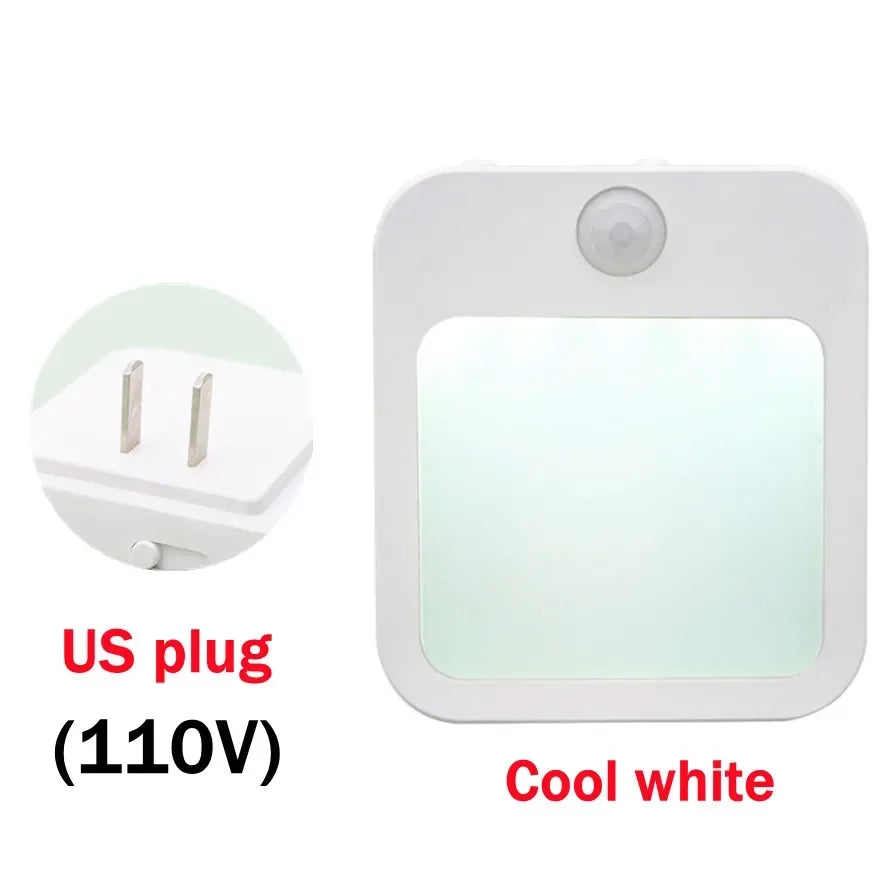 Motion Sensor Night Light EU Plug Dimmable LED Cabinet Lamp
