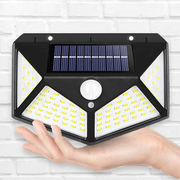 Solar Motion Sensor Security Light 100 LED Outdoor Waterproof PIR