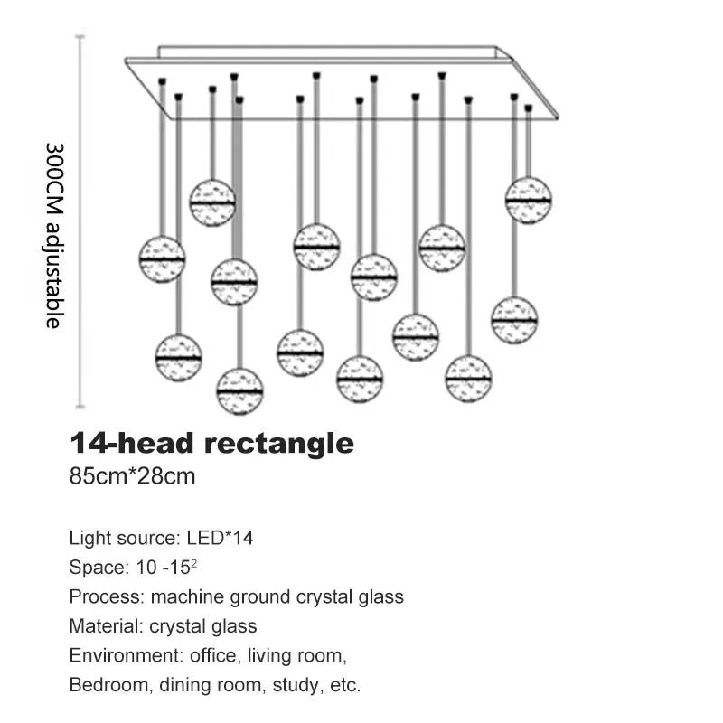 Modern spiral crystal LED chandelier cascading down a luxury staircase in a contemporary home.