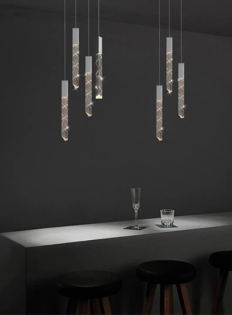 New Staircase Chandelier LED Modern Duplex Loft Spiral Long Chandelier Creative Villa Living Room Bedroom Hanging Crystal Light