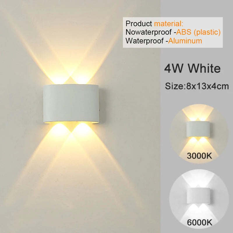 LED Wall Sconces Modern Lamp, White Up Down Wall Mount Lights for Living Room Hallway Bedroom Decor