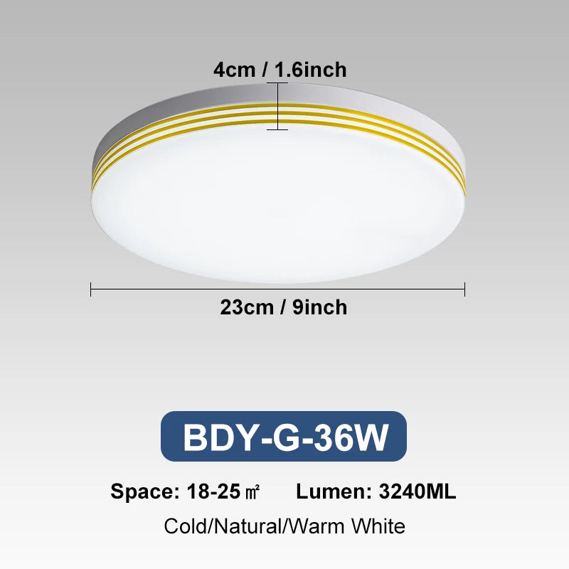 Modern square LED ceiling light installed in a contemporary living room with bright energy-efficient lighting.