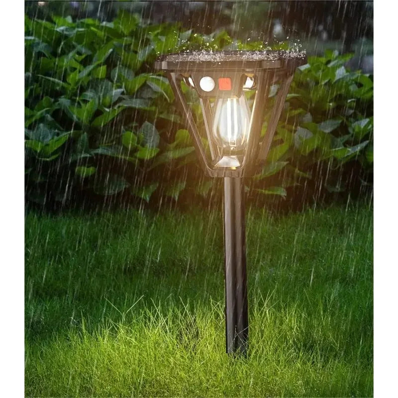 Solar Motion Sensor Light Outdoor LED Waterproof Lawn Street Garden Villa Porch Wall Mounted and Plug-in Dual-Purpose Camping