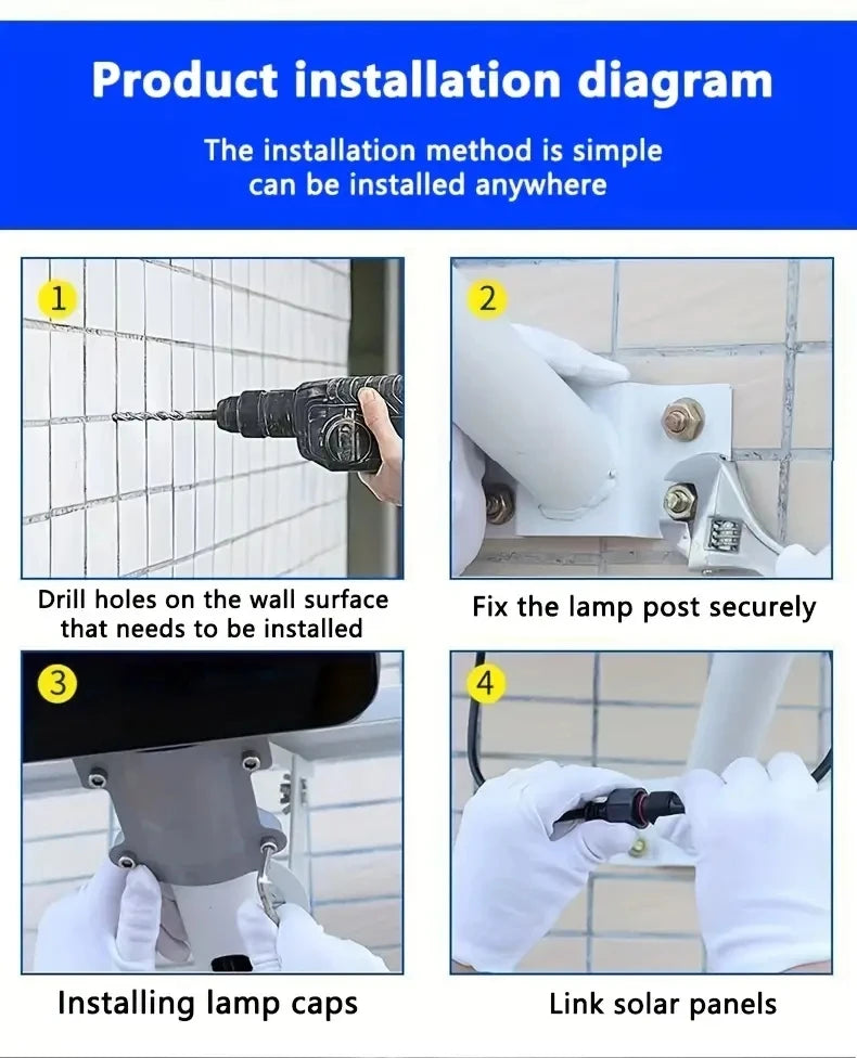 Solar Street Light Motion Sensor IP65 Waterproof 357 LED Outdoor