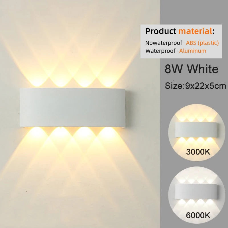 LED Wall Sconces Modern Lamp, White Up Down Wall Mount Lights for Living Room Hallway Bedroom Decor