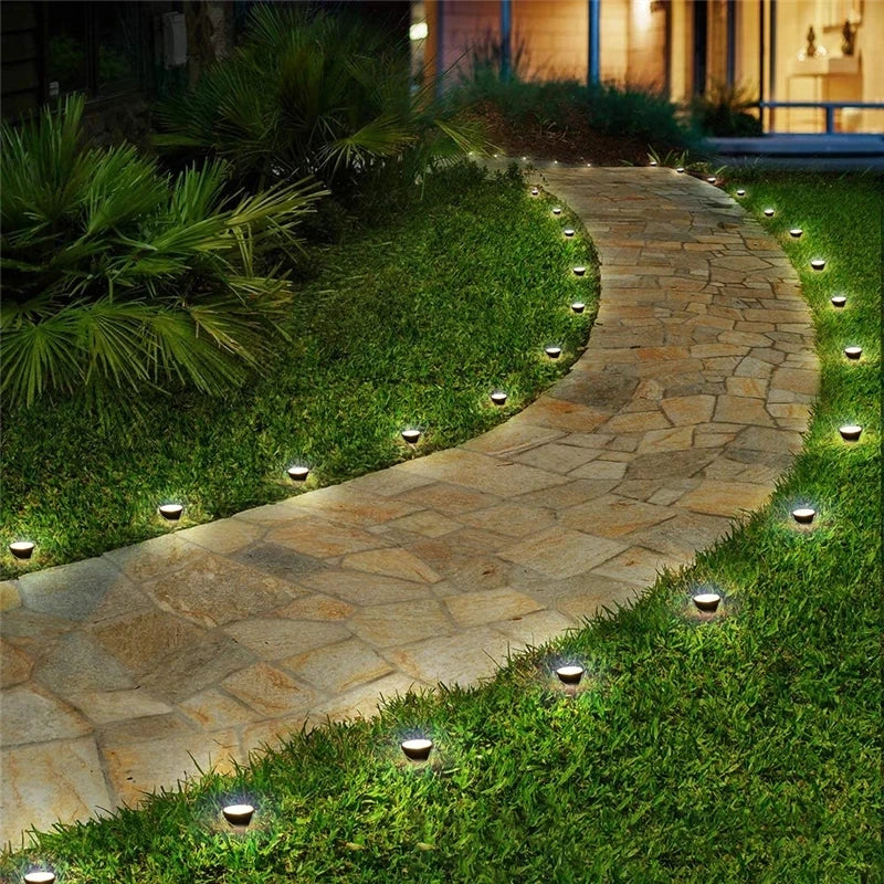 Outdoor Solar Lights Pathway Patio Lawn Ground Lamp IP65 Waterproof Landscape Spotlights