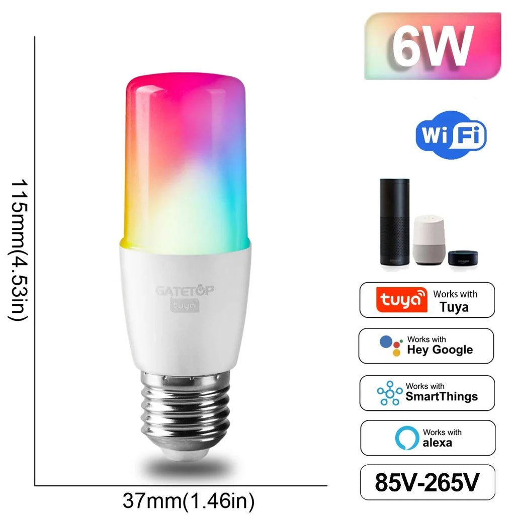 Smart RGB LED Bulb WiFi Dimmable Tuya Alexa Google Home