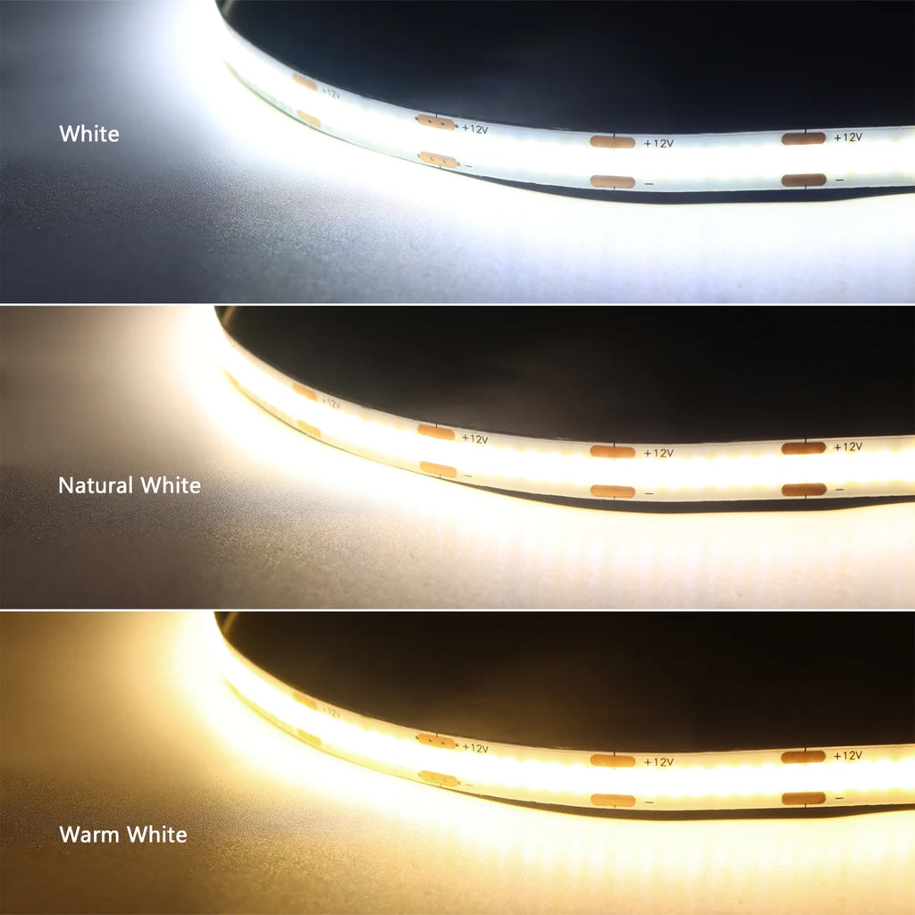 Under Cabinet LED Strip Light COB Dimmable Touch Sensor Closet Light