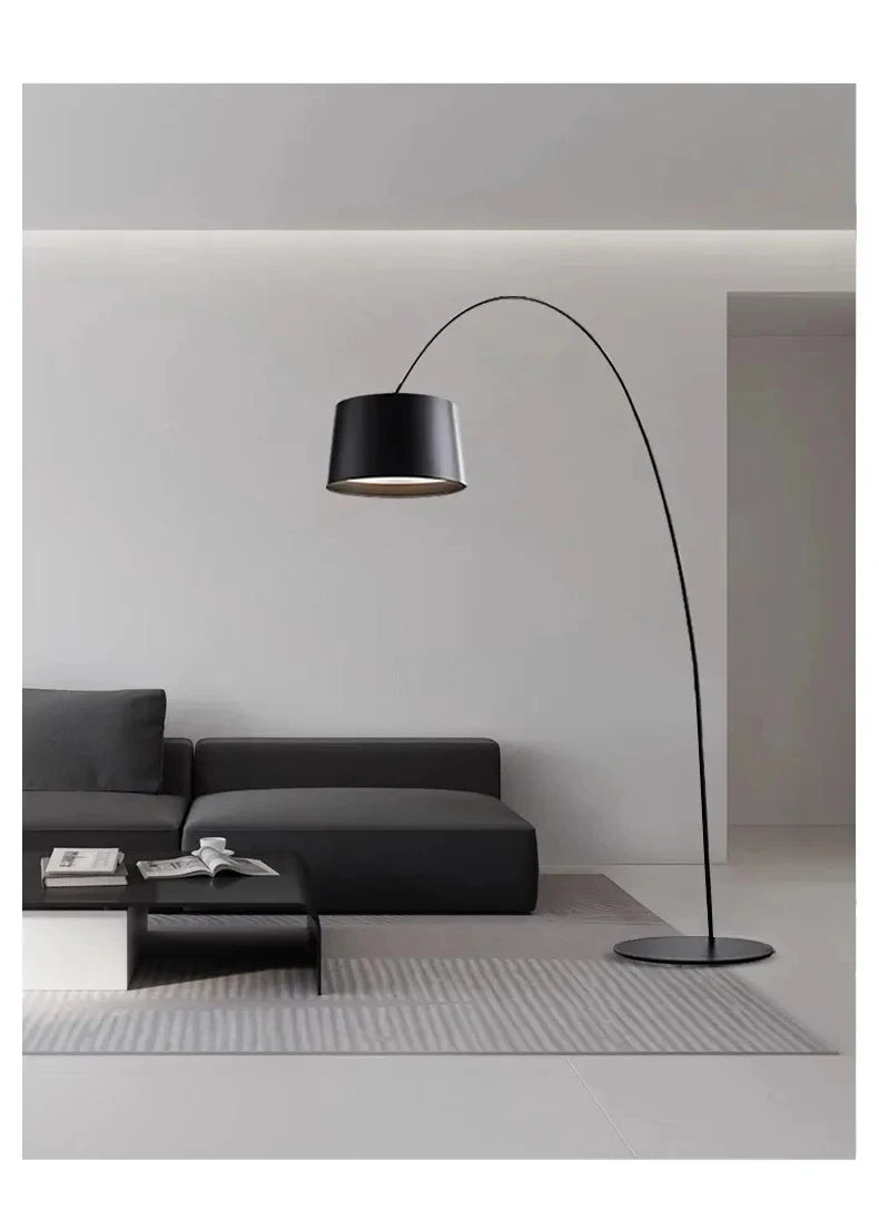 Nordic Minimalist Floor Lamp Arc Bedroom Living Room Floor Lamps Sofa Study Fishing Lamp Room Decoration Lighting Vertical Light
