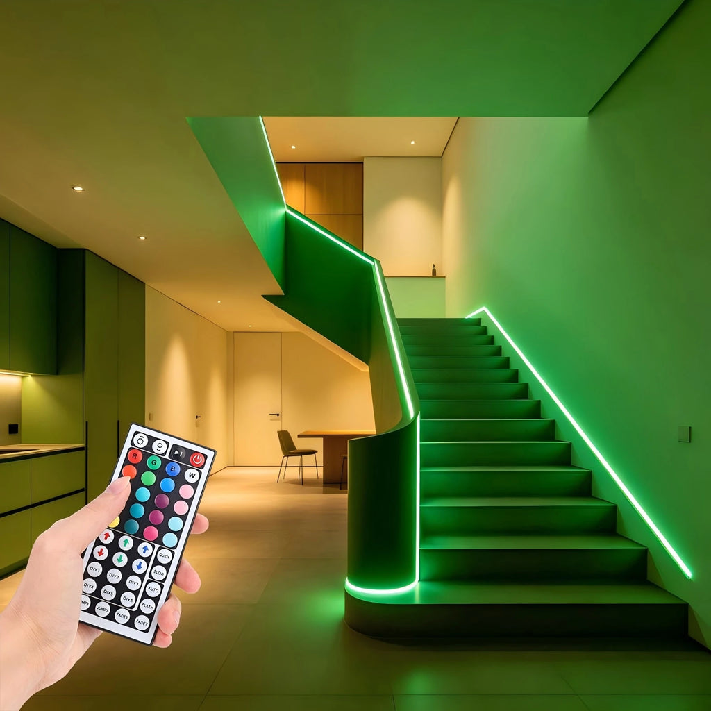A 44-key USB-powered RGB light strip is easy to install and suitable for various indoor decorative scenarios.