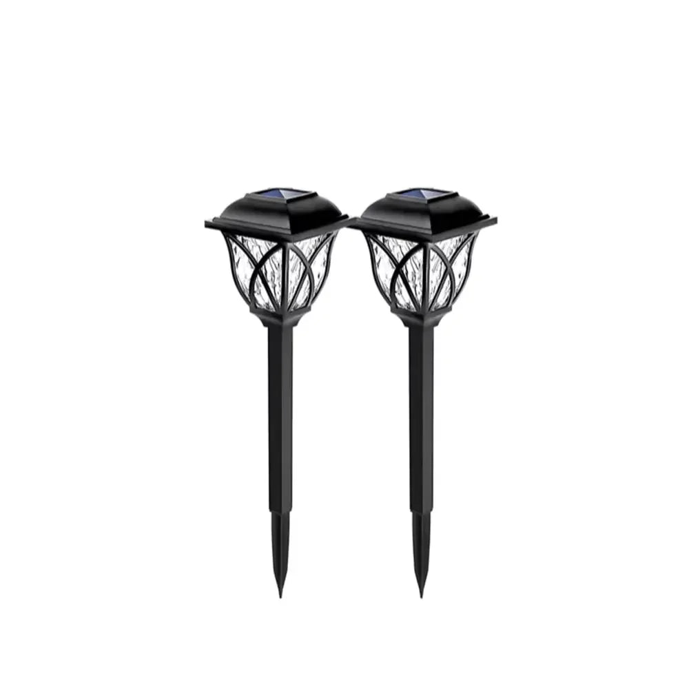 LED Solar Lawn Lights Outdoor Waterproof Warm Light 2 Pack