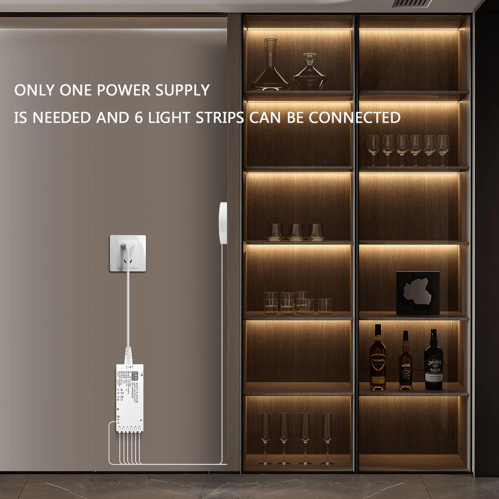 Under Cabinet LED Strip Light COB Dimmable Touch Sensor Closet Light