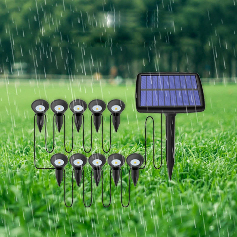 Outdoor Solar Lights Pathway Patio Lawn Ground Lamp IP65 Waterproof Landscape Spotlights