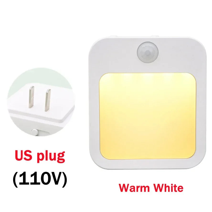 Motion Sensor Night Light EU Plug Dimmable LED Cabinet Lamp