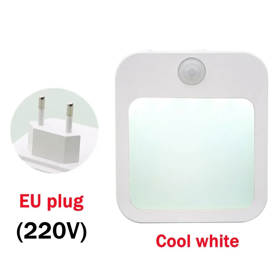 Motion Sensor Night Light EU Plug Dimmable LED Cabinet Lamp