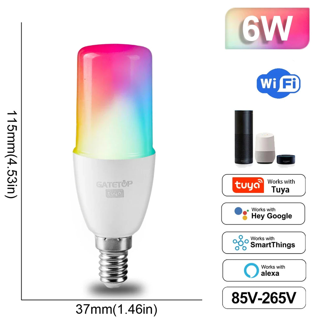 Smart RGB LED Bulb WiFi Dimmable Tuya Alexa Google Home
