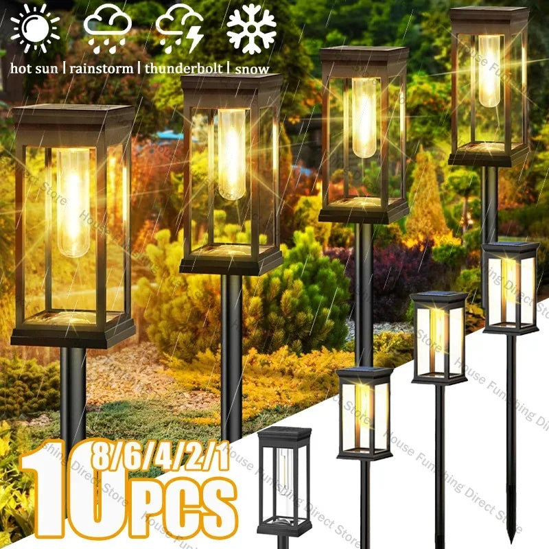 Solar LED Pathway Lights Waterproof  for Garden & Driveway Paths