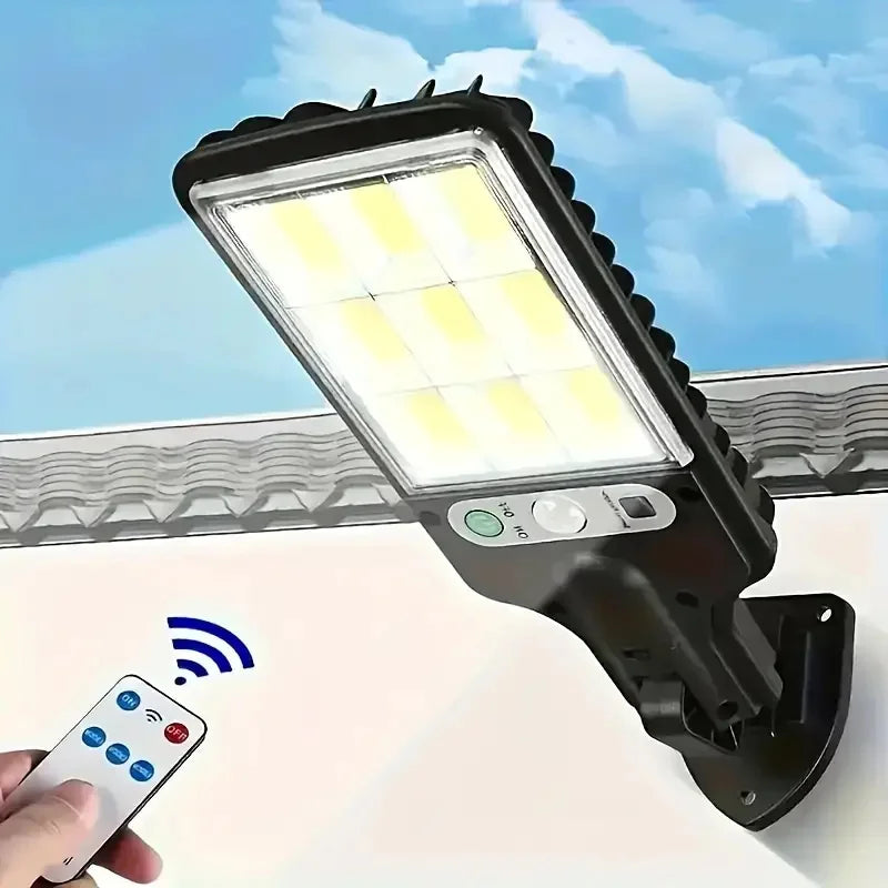 4 pc Solar Outdoor LED Wall Light with Human Body Waterproof Induction for Garden Terrace Garage Courtyard and Street Lighting
