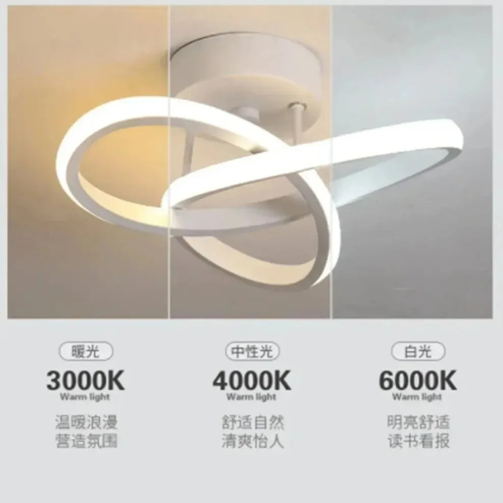 Modern linear LED ceiling light installed in a minimalist hallway with contemporary home décor.