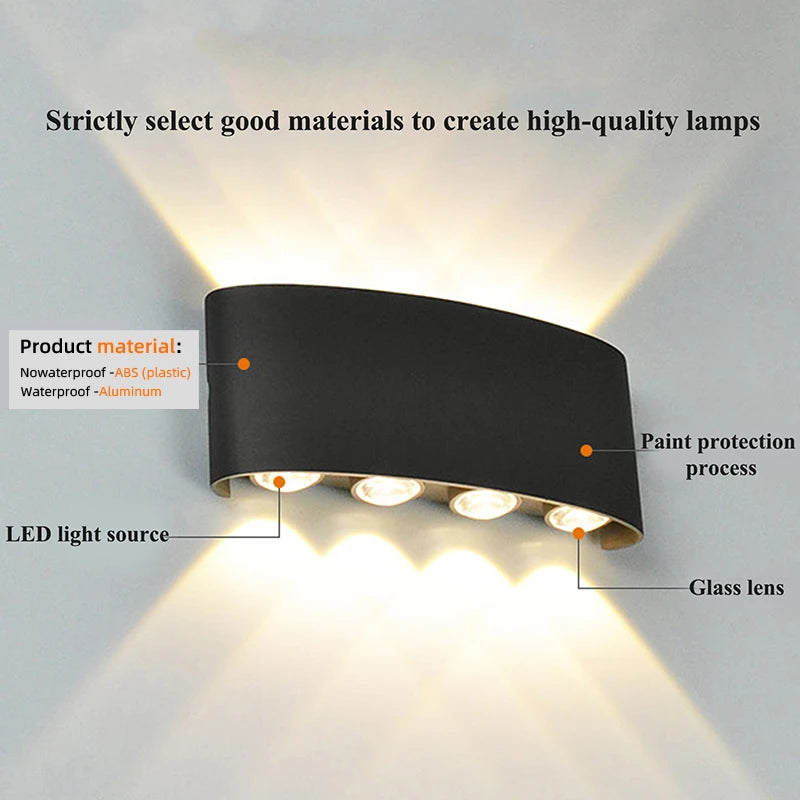 LED Wall Sconces Modern Lamp, White Up Down Wall Mount Lights for Living Room Hallway Bedroom Decor