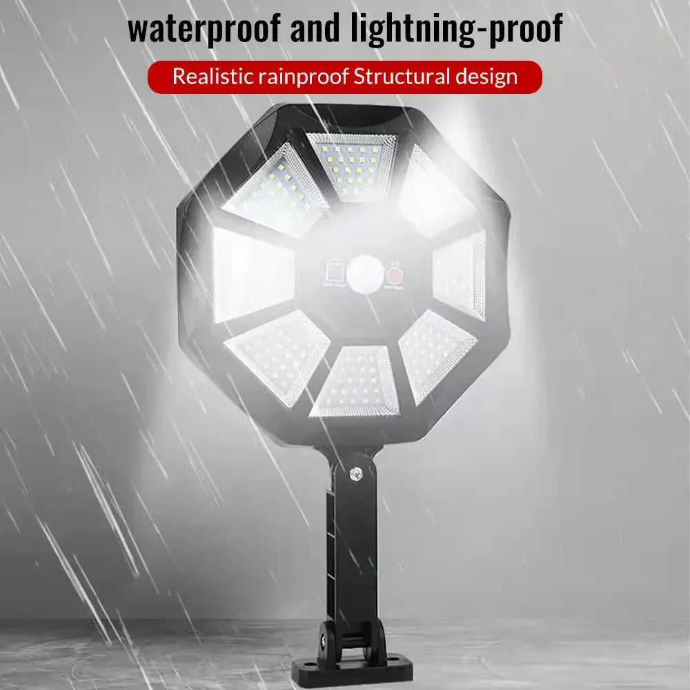 Solar flood light outdoor 168LED motion sensor IP65 waterproof