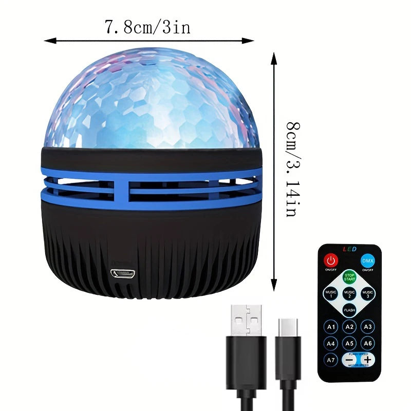 Galaxy Projector Aurora USB 360 Rotating RGB Night Light Remote