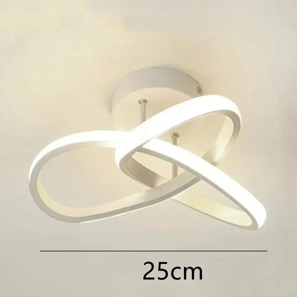 Modern linear LED ceiling light installed in a minimalist hallway with contemporary home décor.