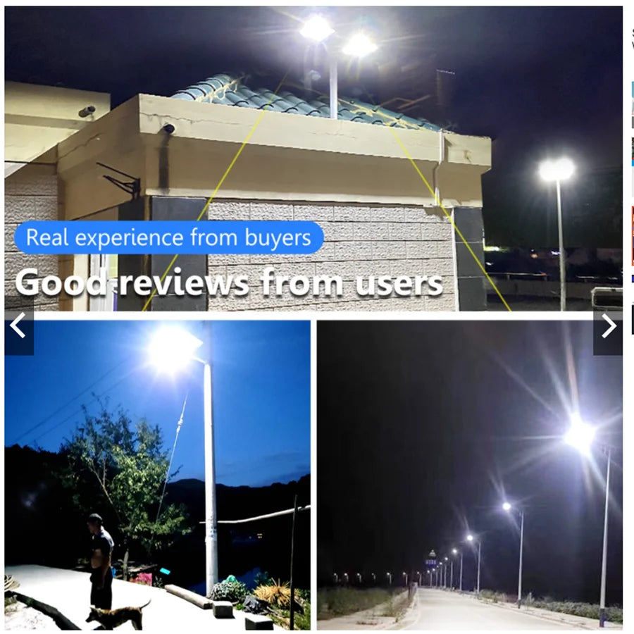 Solar Street Light Motion Sensor IP65 Waterproof 357 LED Outdoor