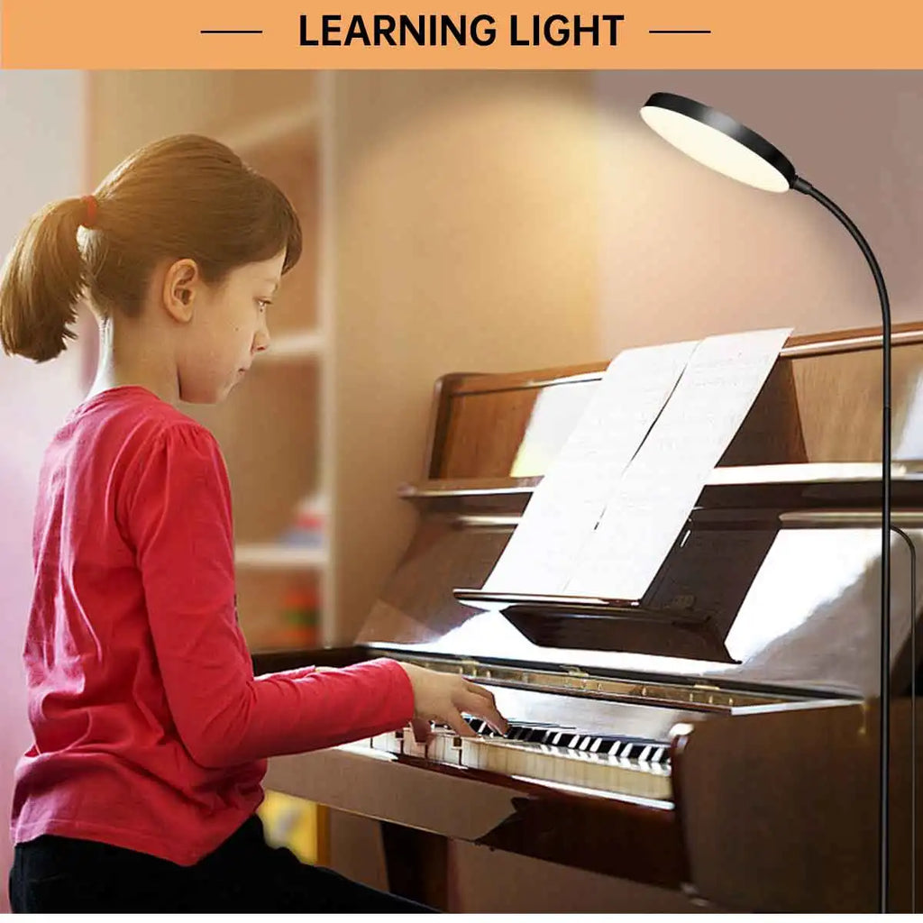 LED Floor Lamp Changeable Reading Lamp with Flexible Gooseneck Dimmable Table or Floor Standing Task Light for Indoor Room
