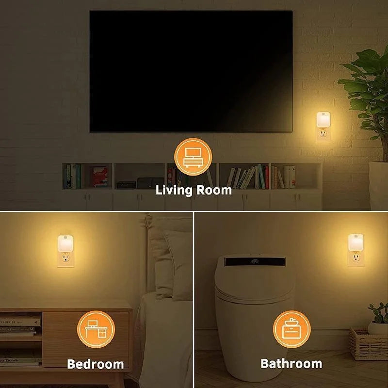 Motion Sensor Night Light EU Plug Dimmable LED Cabinet Lamp