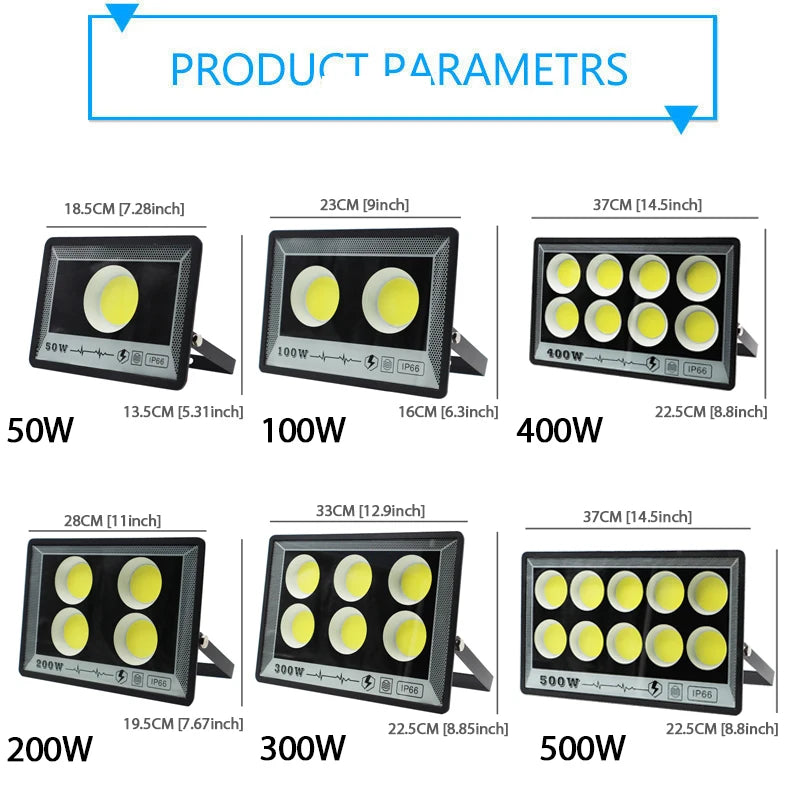 LED floodlight IP65 waterproof outdoor garden and street lamp