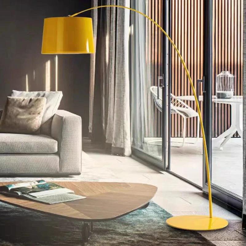 Nordic Minimalist Floor Lamp Arc Bedroom Living Room Floor Lamps Sofa Study Fishing Lamp Room Decoration Lighting Vertical Light