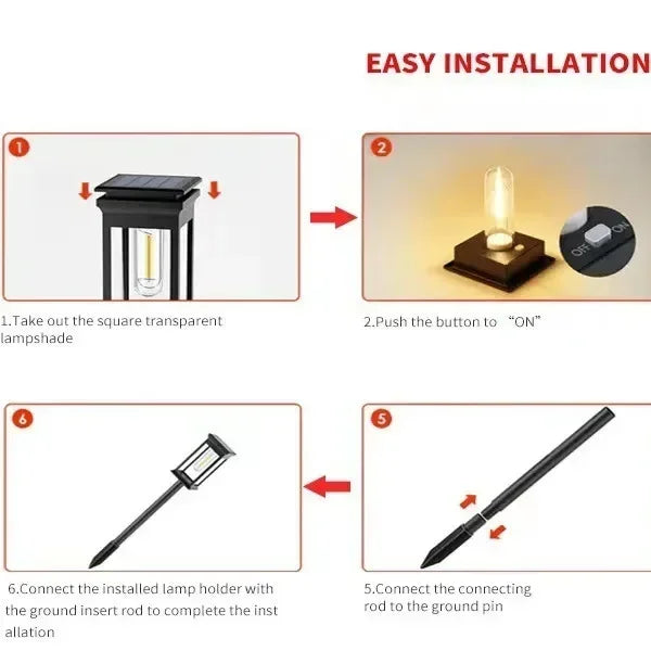 Solar LED Pathway Lights Waterproof  for Garden & Driveway Paths