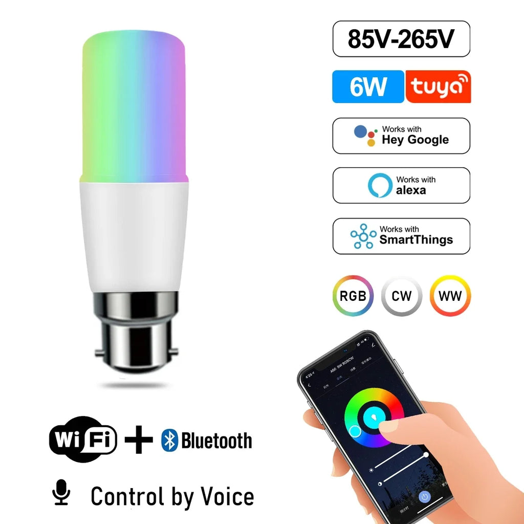 Smart RGB LED Bulb WiFi Dimmable Tuya Alexa Google Home