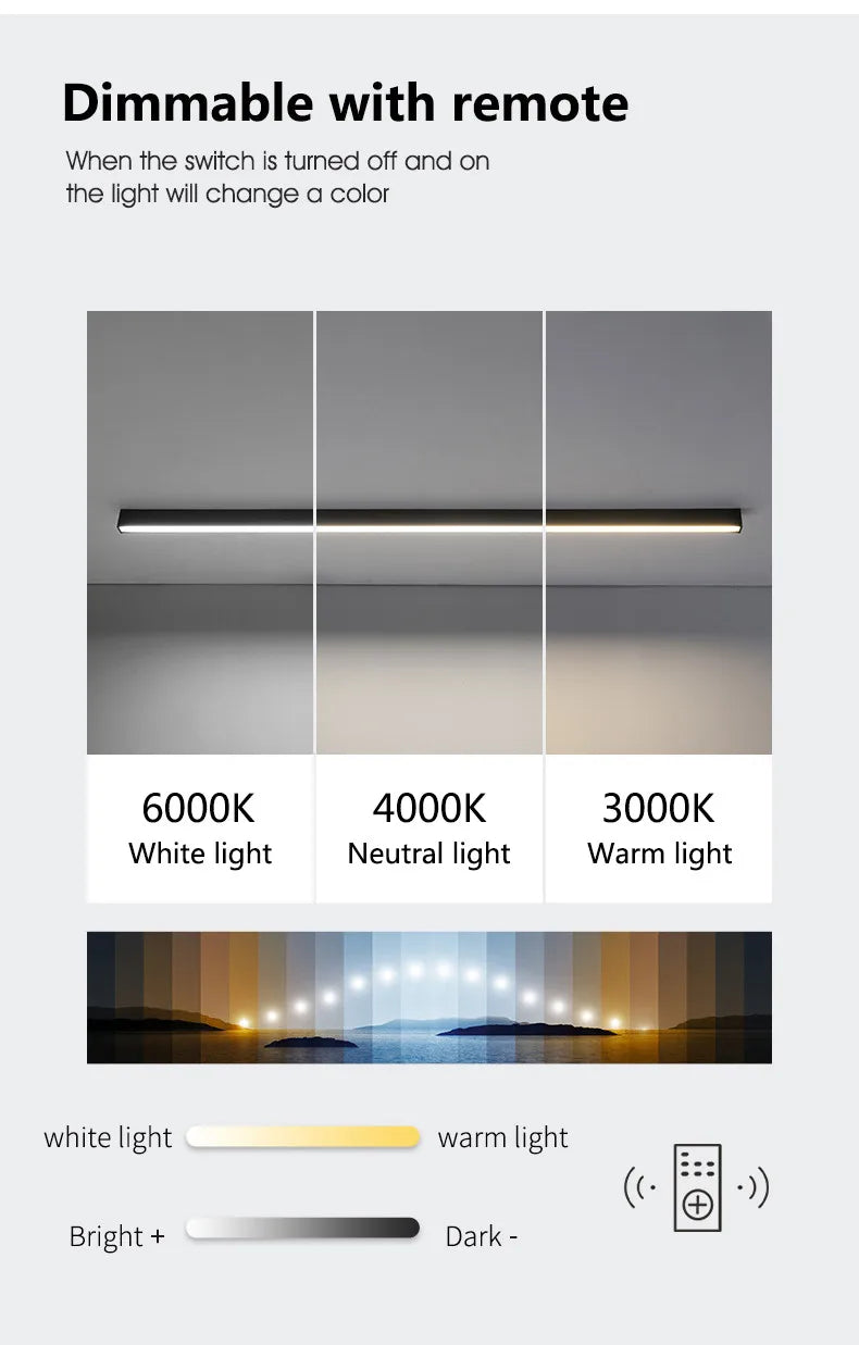 Nordic modern LED ceiling light installed in a contemporary living room with minimalist interior décor.