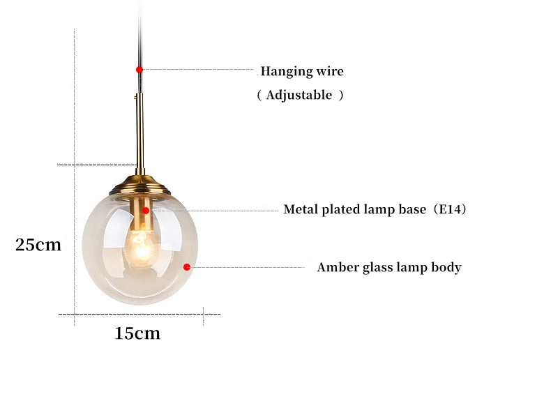 Modern luxury glass LED pendant light hanging above a dining table in a contemporary home.
